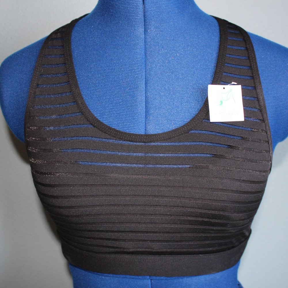 Dip Black Racerback Sports Bra Removable Pads ~S~